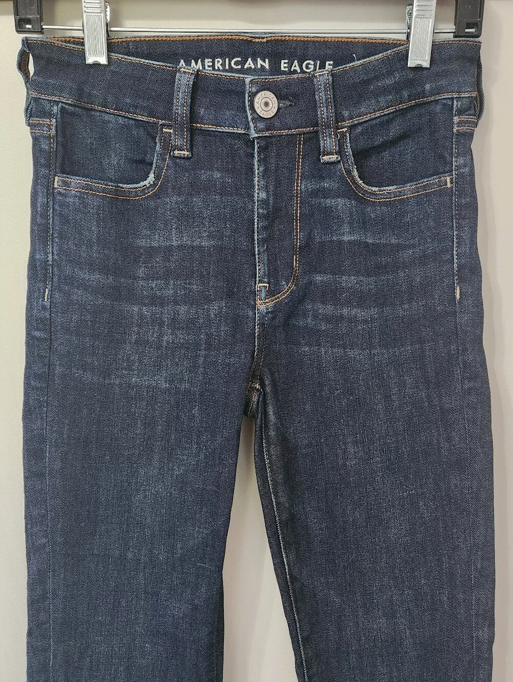 American Eagle Next Level Stretch Hi-Rise Jegging Dark Wash Jeans Womens Size 4